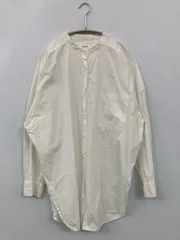 niko and ... ニコアンド シャツ/ブラウス M ホワイト コットン 無地 ロング丈 長袖 スタンドカラー