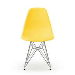 4脚【マスタード座面＆スチール脚】イームズチェア リプロダクト