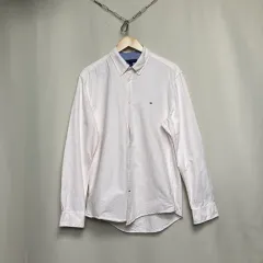 トミーヒルフィガー メンズ ピンク ストライプ オーバーサイズ ボタンダウン シャツ L