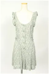 スナイデル SNIDEL カットワーク リボン ギャザー ロンパース /nn0516 ■PN