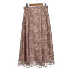 マイストラーダ Mystrada スプリングエンブロイダリータックスカート ロング フレア 36 ピンク ■FY