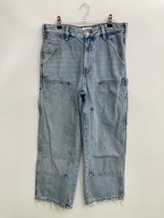 ZARA ザラ デニムパンツ USA 30 ブルー フルレングス 無地 ワイド・ルーズ ストレート レギュラー ヴィンテージ