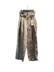 ザラ ZARA タグ付き スラックスパンツ ベルト付き M グレー ■FY