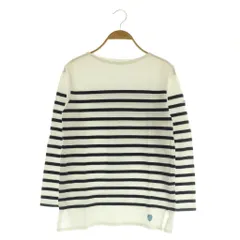 オーチバル ORCIVAL オーシバル コットンボーダーバスクシャツ カットソー 長袖 ボートネック 2 ネイビー /MY ■OS