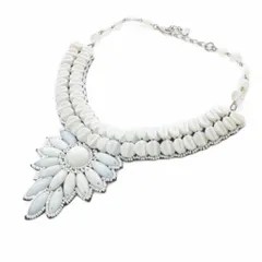 イマック IMAC ストーン ネックレス 白 ホワイト