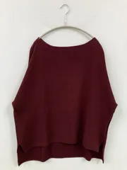 COCO DEAL ココディール ニット/セーター 2 レッド ナイロン コットン 無地 ミドル丈 半端袖 ボートネック