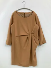 ワンピース 13AR ブラウン 無地 長袖