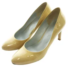 銀座かねまつ GINZA Kanematsu パンプス エナメル 23.5cm ベージュ /SS ■OS