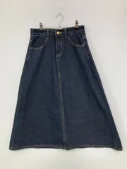 デニムスカート M ネイビー ロング・マキシ丈 フレア