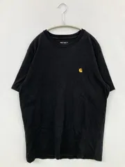 Carhartt カーハート Tシャツ/カットソー L ブラック 無地 ワンポイント ブランドロゴ ミドル丈 半袖 クルーネック(丸首)
