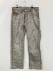 DIESEL ディーゼル デニムパンツ 30 グレー フルレングス 無地 スタンダード ストレート レギュラー ヴィンテージ