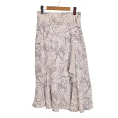 プロポーション ボディドレッシング PROPORTION BODY DRESSING 花柄 ロング スカート 白 Ｍ ■FY