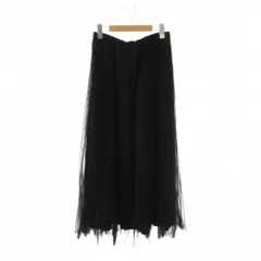 ミラオーウェン Mila Owen ワッシャーチュールロングスカート 1 ブラック /DO ■OS