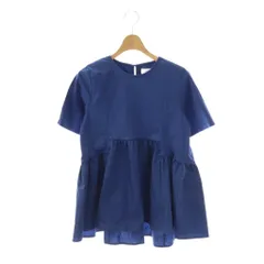 オペークドットクリップ OPAQUE.CLIP シルク調コットン異素材Aラインカットソー 36 ブルー /DO ■OS