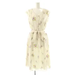 レッセパッセ LAISSE PASSE 花柄 ワンピース フレンチスリーブ ロング 花柄 36 オフホワイト マルチカラー /NR ■OS