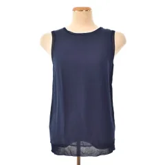 セオリー Theory ノースリーブ ブラウス カットソー S 紺 ネイビー ■FY