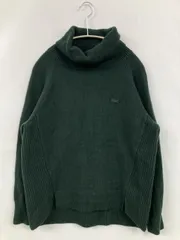 LACOSTE ラコステ ニット/セーター 36 グリーン ウール・ニット ナイロン 無地 ワンポイント ブランドロゴ ミドル丈 長袖 タートルネック/ハイネック