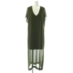 ザラ ZARA シアー ワンピース フレンチスリーブ ロング S カーキ /NR ■OS