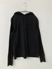 UNIQLO ユニクロ パーカー XL ブラック コットン 無地 ジップアップ 長袖