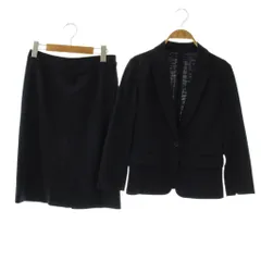 ボッシュ BOSCH スカートスーツ セットアップ ジャケット リネン 34 36 ネイビー /ES ■OS