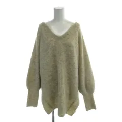 カスタネ Kastane メランジVニット セーター ウール F ベージュ 長袖 /AB ■OS