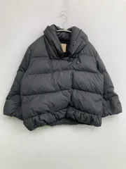 re ダウンジャケット/コート ブラック 無地 ショート丈 フードなし ナイロン リアルファー