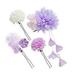 お花 振袖 浴衣 着物 夏祭り 結婚式 花火大会 花 披露宴 ドライフラワー 髪留め 和装 和装小物 髪 飾り 髪留め 成人式髪飾り つまみ細工 小物 手作り