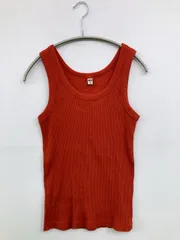 UNIQLO ユニクロ タンクトップ M レッド 無地 カップなし