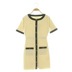 ダーリッチ Darich パイピングミニワンピース リブニット F アイボリー ブラック /DF ■OS