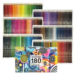 【送料無料】色鉛筆 180色セット 油性色鉛筆 学生さんと初心者専用 持ち運び便利