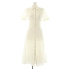 ザラ ZARA エンブロイダリーシャツワンピース ロング 半袖 S ホワイト /HK ■OS