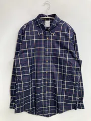 BROOKS BROTHERS ブルックスブラザーズ シャツ/ブラウス M ネイビー コットン チェック柄 長袖 ボタンダウン レギュラーカラー