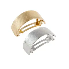 【送料無料】shefun バレッタ 太め2個セット ヘアクリップ しっかりとまる 髪留め バンスクリップ 大きめ レディース おしゃれ ヘアピン 髪飾りJP213 (A-長5.5cm,幅2cm,高さ3cm)