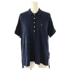 ポロ ラルフローレン POLO RALPH LAUREN ポロシャツ 半袖 S ネイビー /HK ■OS