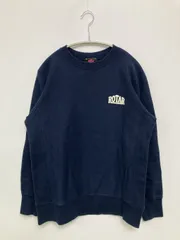 ROTAR スウェット M ネイビー コットン 裏起毛 ワンポイント ブランドロゴ 長袖