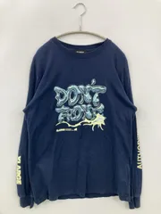 XLARGE エクストララージ Tシャツ/カットソー S ネイビー 前面プリント ブランドロゴ ミドル丈 長袖 クルーネック(丸首)