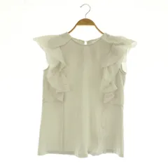 アプワイザーリッシェ Apuweiser-riche フリルショルダーカットソー ノースリーブ 2 ホワイト /MY ■OS