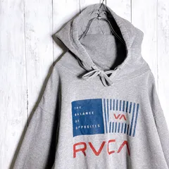 【海外モデル】ルーカ RVCA 古着 フロントロゴ グレー スウェット パーカー #r30