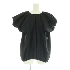 ミラオーウェン Mila Owen ギャザーボリュームバルーンシルエットブラウス 半袖 ストレッチ 1 ブラック /MY ■OS
