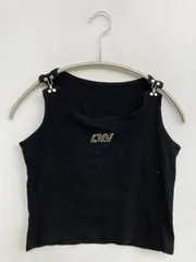 タンクトップ ブラック 無地 ワンポイント カップなし