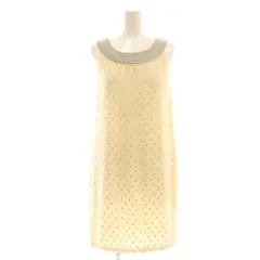 クミキョク 組曲 KUMIKYOKU プリエ prier シルクノースリーブバルーンワンピース ラメ S2 ペールオレンジ シルバー色 /CX ■OS