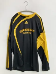 adidas アディダス Tシャツ/カットソー 4XO ブラック ブランドロゴ ライン柄 ミドル丈 長袖 クルーネック(丸首) 前面プリント バックプリント