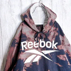【海外モデル/入手困難】00s 古着 リーボック Reebok スウェット パーカー ネイビー #r57