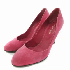 セルジオロッシ Sergio rossi パンプス アーモンドトゥ スエード 36 ピンク /JS