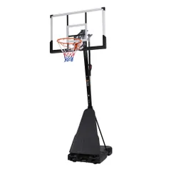 「新入荷」全新品 バスケットゴール ワンタッチで高さ調整 フロートボード付き　公式＆ミニバス対応 245-305cm 移動可 工具付き ゴールネット バックボード リング ミニバス 一般用 屋外用