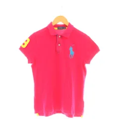ポロ ラルフローレン POLO RALPH LAUREN ビッグポニー 半袖 ポロシャツ 鹿の子 M ピンク /AT ■OS