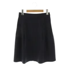 ルネ Rene タックスカート 膝丈 フレア 36 紺 /NR ■OS