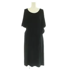 アニエスベー agnes b. 半袖 ワンピース レーヨン 膝丈 T3 ブラック /MY ■OS