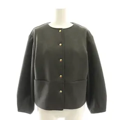 ジェイプレス J.PRESS 23AW スエードダンボール ジャケット ノーカラー S チャコール /HK ■OS