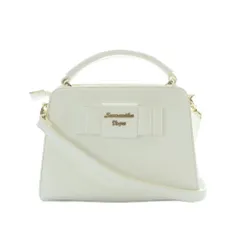 サマンサベガ Samantha Vega 2wayバッグ ハンド ショルダー リボン ハート 白 ホワイト /RI ■OS